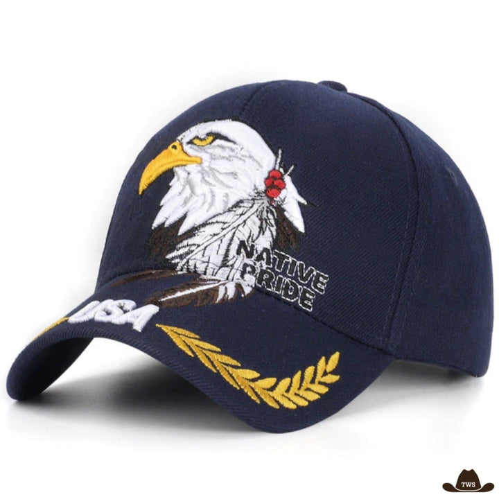 casquette western reining bleu marine