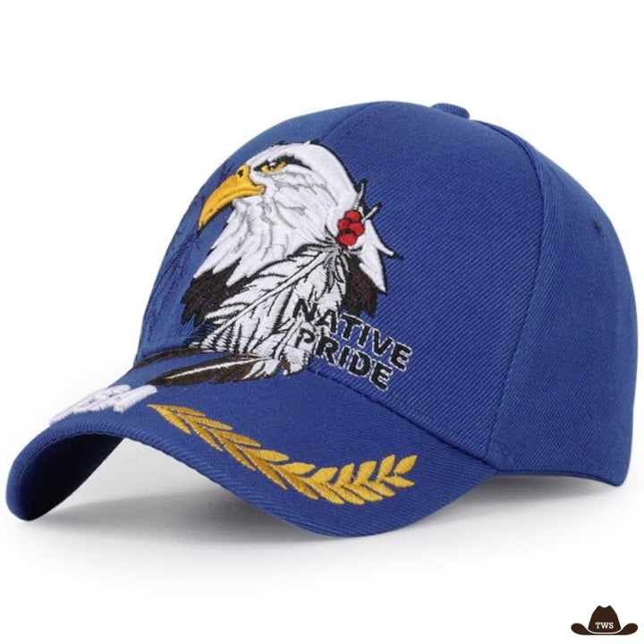 casquette western reining bleue