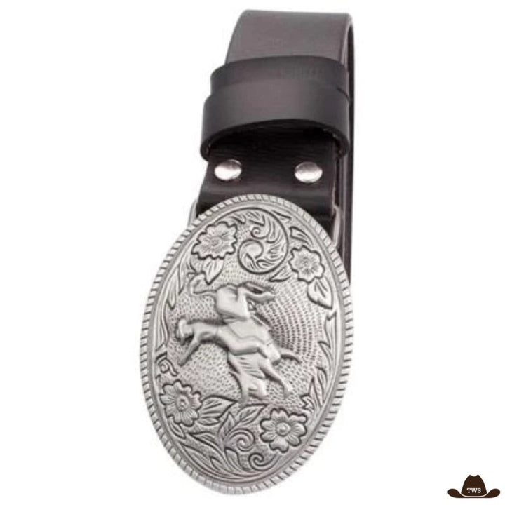 Ceinture avec Boucle Western Noire