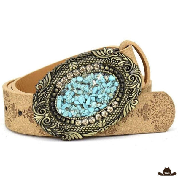 Ceinture Avec Pierre Turquoise Western House