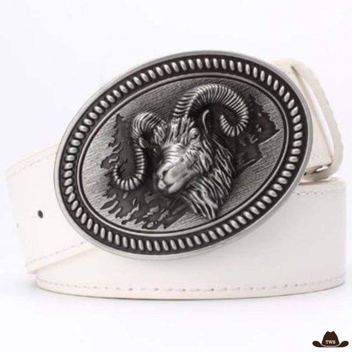 Ceinture cowboy adulte - blanc