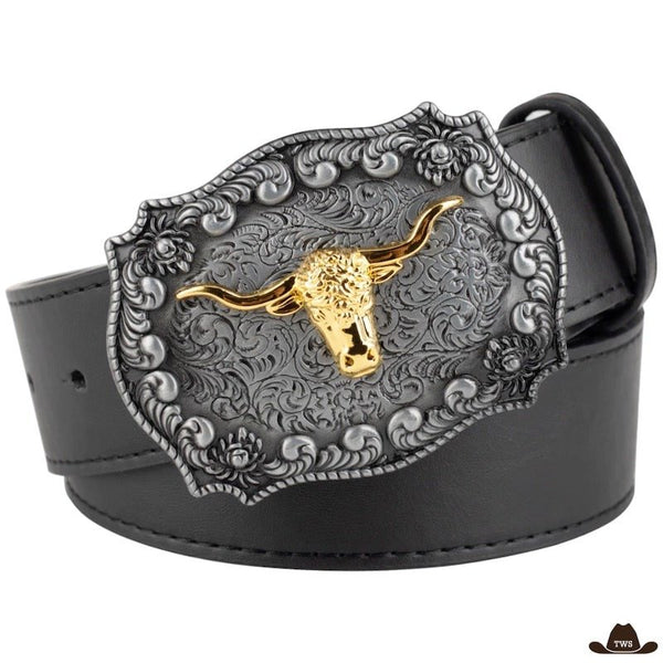 Ceinture Boucle Dorée Cowboy