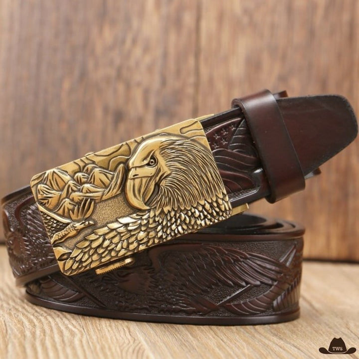 Ceinture Boucle Cow-boy Cuir