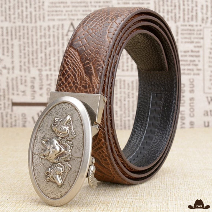 Ceinture Marron Clair Camel Boucle Western