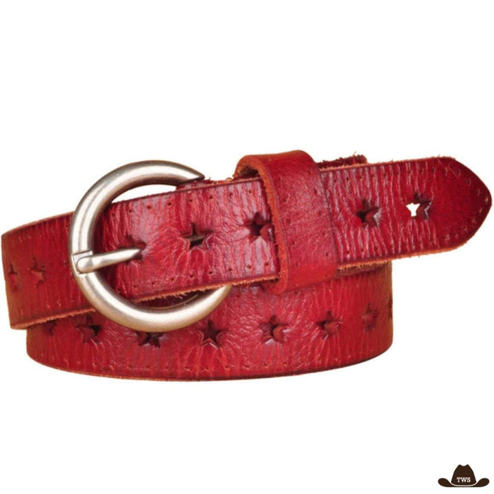 Ceinture-Country-Pas-Cher-Rouge