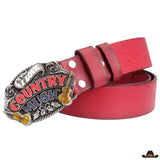 Ceinture Country Music Rouge