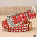 Ceinture Country Strass Rouge