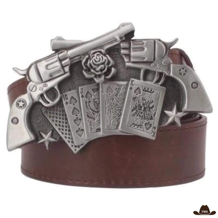 Ceinture Cowboy avec Pistolet Marron