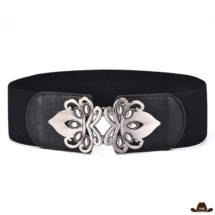 Ceinture Cowboy Double Boucle Noire