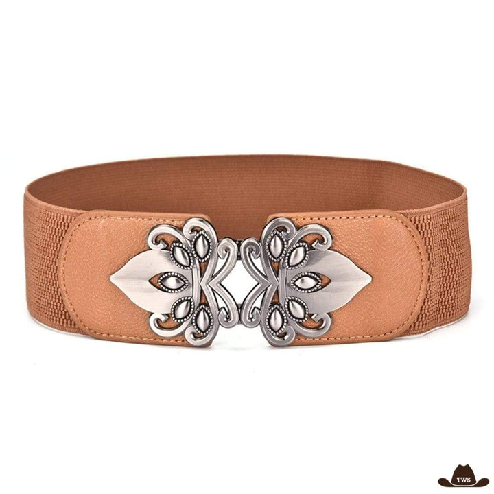 Ceinture Cowboy Double Boucle Marron