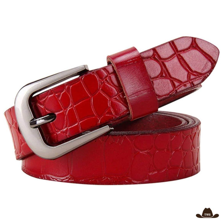 Ceinture Cowboy Femme Rouge