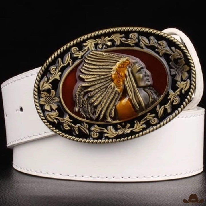 Ceinture Cowboy Indian Blanche