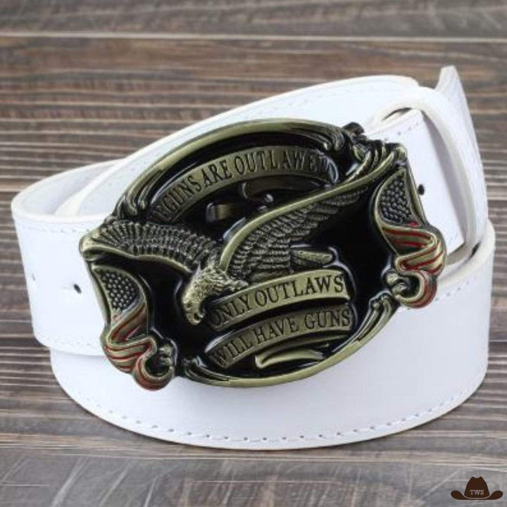 Ceinture Cowboy Pistolet - blanc