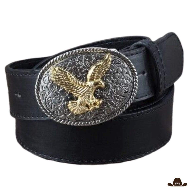 Ceinture Cowboys Noire avec Aigle