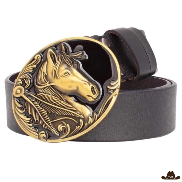 Ceinture Cuir Motif Cheval