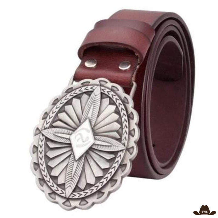 Ceinture Cuir Cowboy Femme Marron