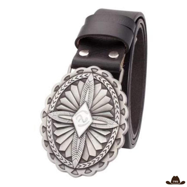 Ceinture Cuir Cowboy Femme Noire