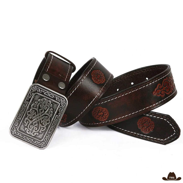 ceinture cuir renfort epaisse western