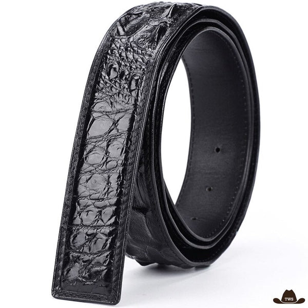 Ceinture En Cuir Western Sans Boucle