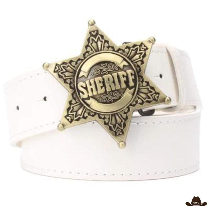 Ceinture Cowboy Déguisement - blanc doré