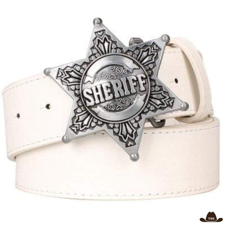 Ceinture Cowboy Déguisement - blanc argenté