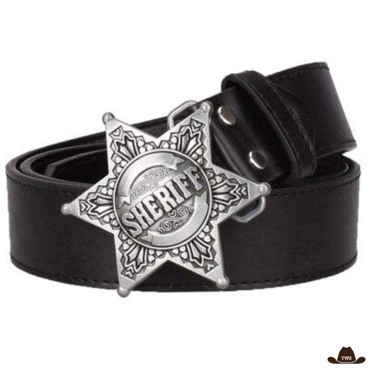 Ceinture Cowboy Déguisement - noir argenté