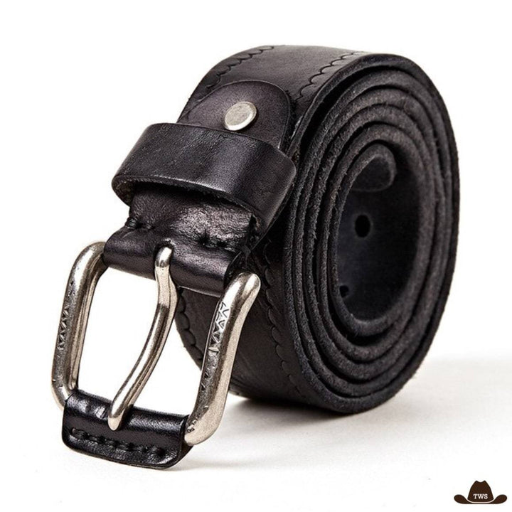 Ceinture de Cuir Western Noire