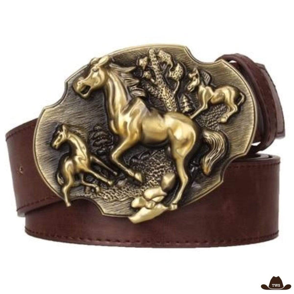 Ceinture de Western en Cuir - marron