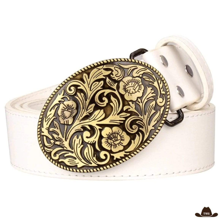 Ceinture Western Design Blanche