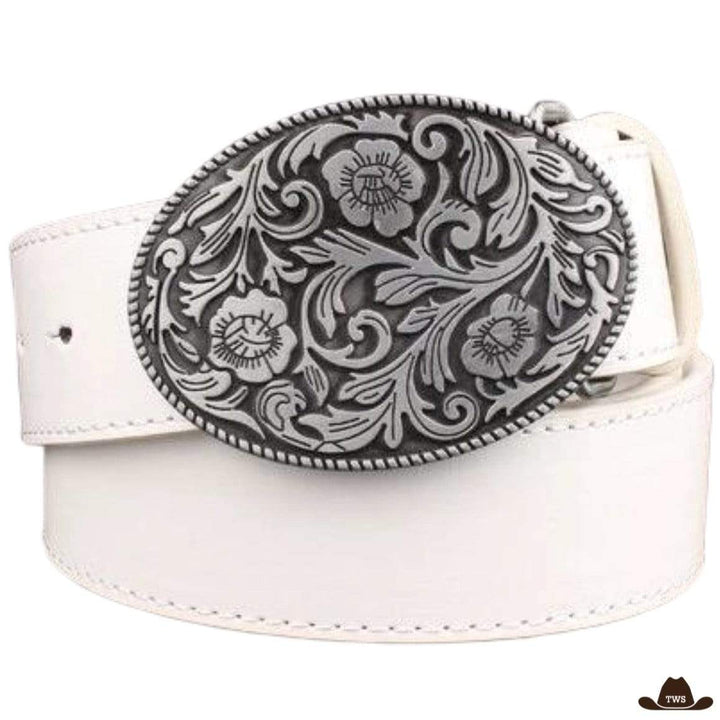 Ceinture Design Western Blanche