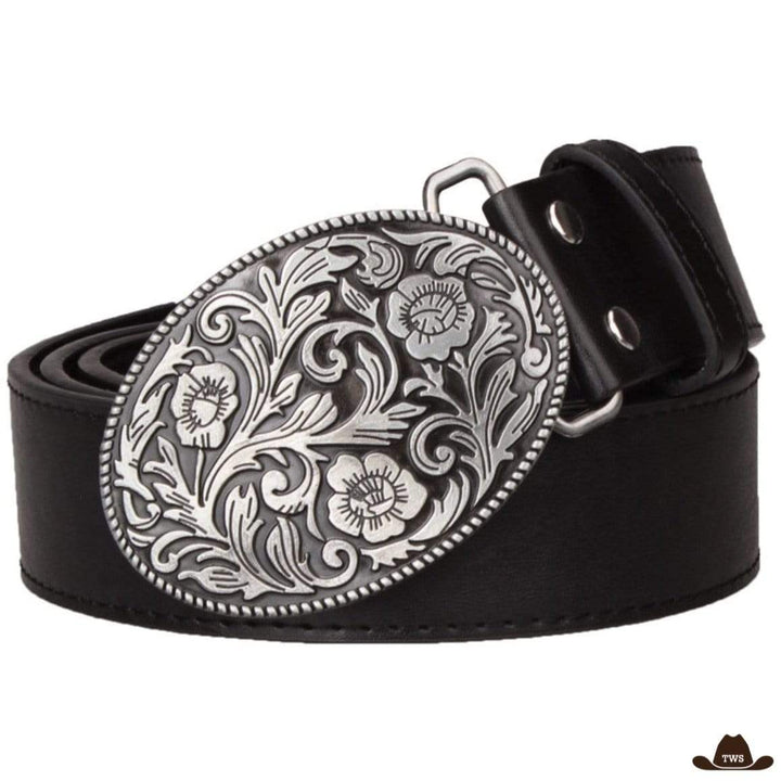 Ceinture Design Western Noire