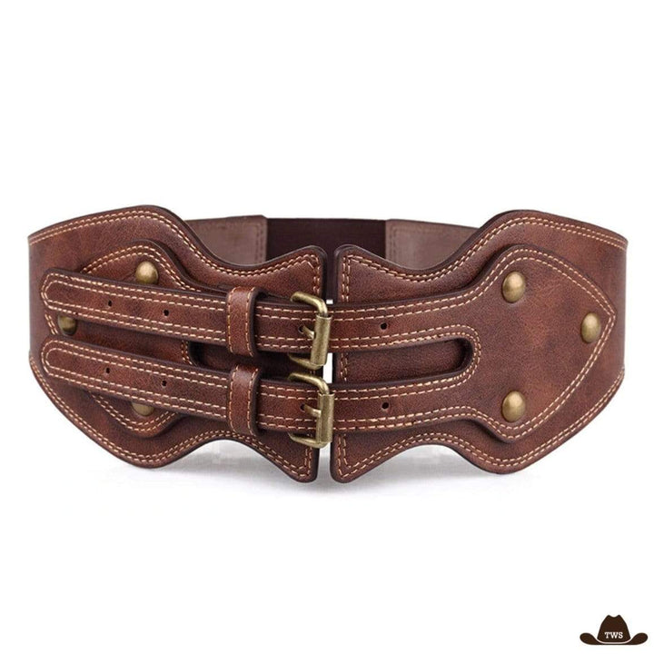 Ceinture Double Boucles Western Femme