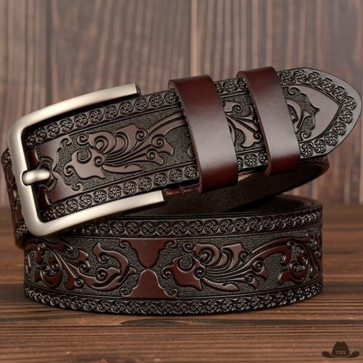 Ceinture Style Western Cuir