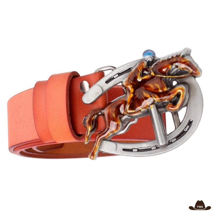 Ceinture Équitation Western Orange