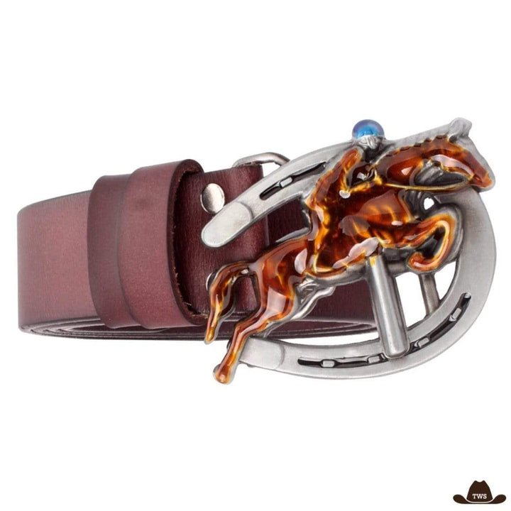 Ceinture Équitation Western Marron