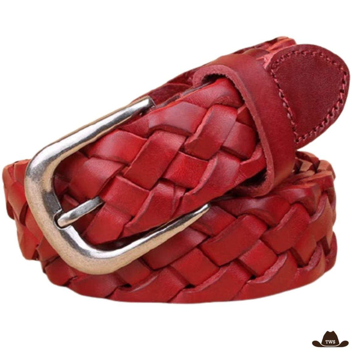 Ceinture Femme Western Rouge