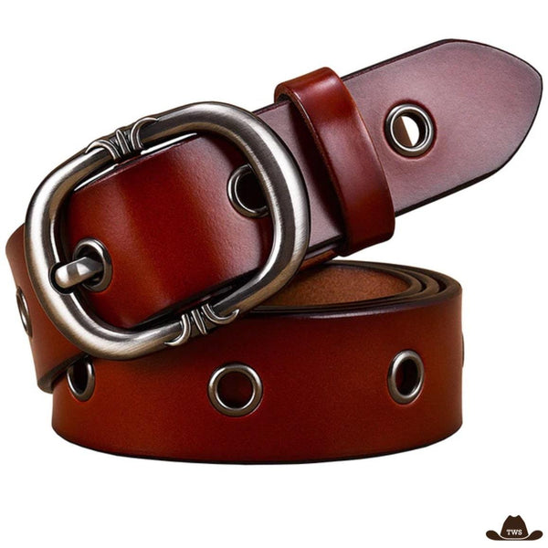 Ceinture Femme Western Cognac