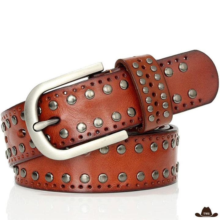 Ceinture Femme Western Marron