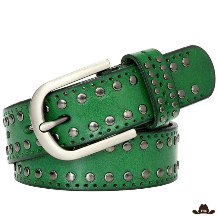 Ceinture Femme Western Verte