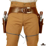 ceinture holster cowboy marron