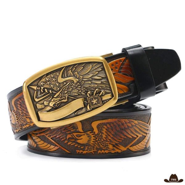 Ceinture Homme Gravée Cowboy