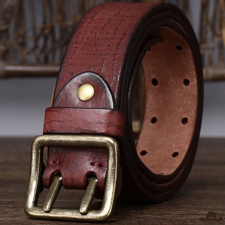 Ceinture Large de Cowboy en Cuir