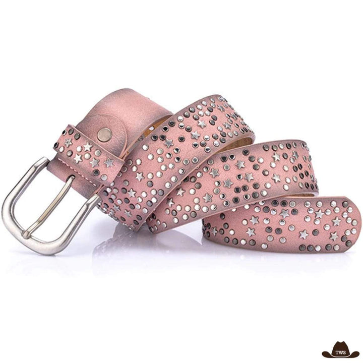 ceinture western femme look rose