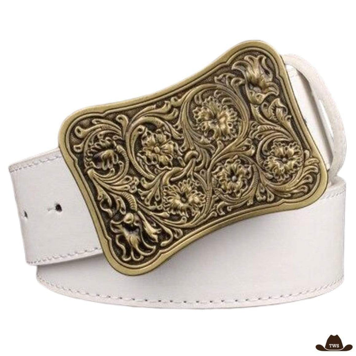 Ceinture Show Western Blanche