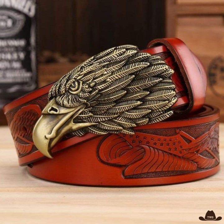 Ceinture style cowboy - rouge