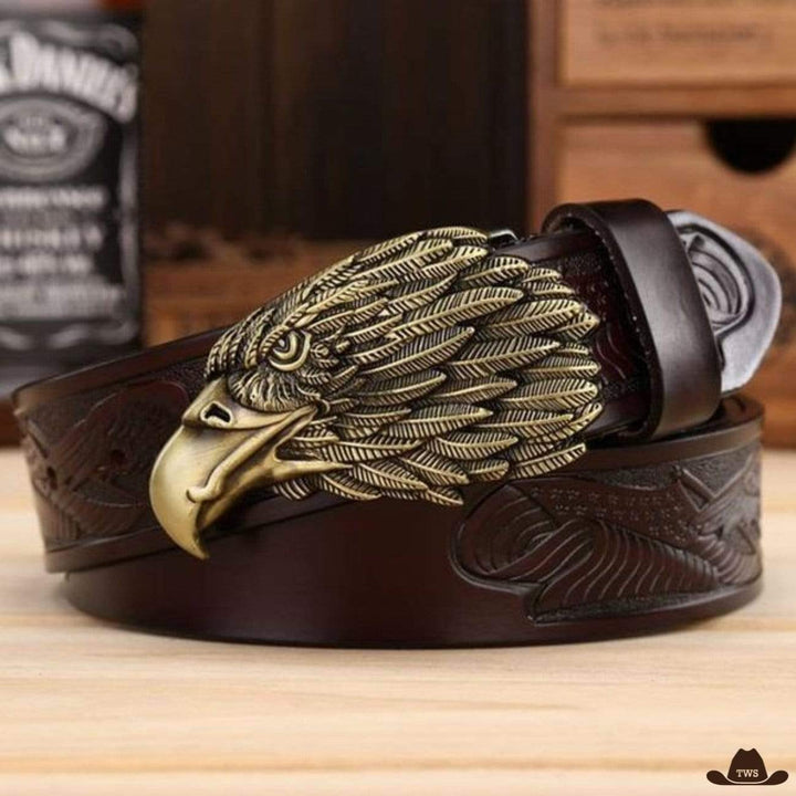 Ceinture style cowboy - marron 