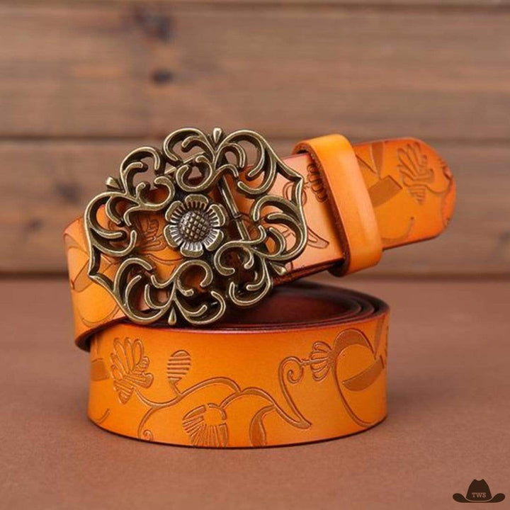 Ceinture Style Western Femme - orange