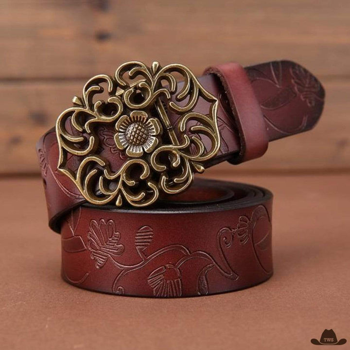 Ceinture Style Western Femme - marron