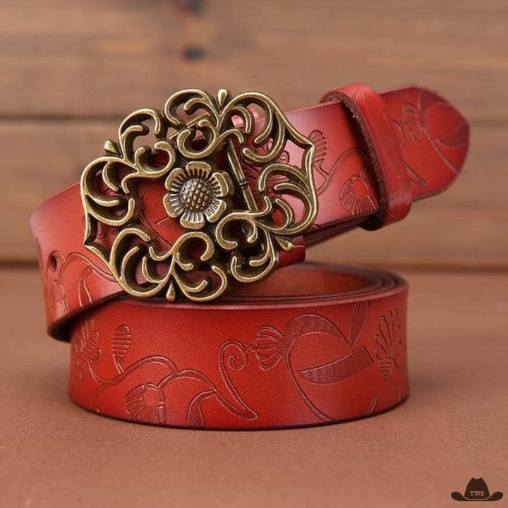 Ceinture Style Western Femme - rouge