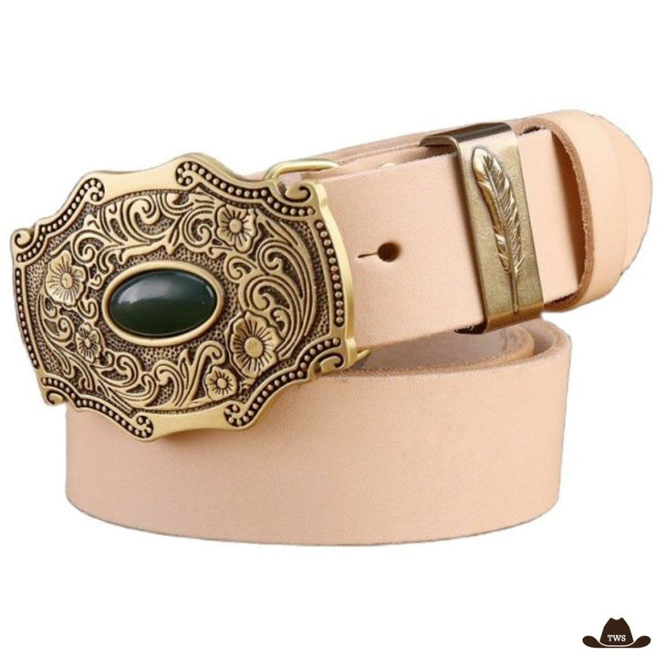 Ceinture Style Western Beige Femme